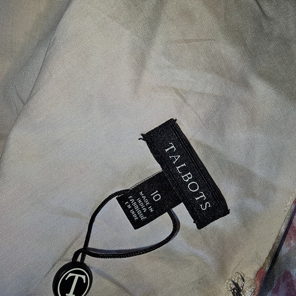 Talbots size 10 muted floral lined dress new!! - Picture 3 of 10